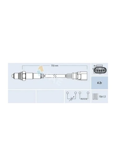 Lambda Sensörü 1.4 Tsi 2015-&gt Ön 4 Fişli 75 Cm