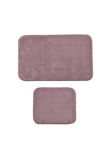 Elart Banyo Paspas Takımı 2li kaydırmaz tabanlı peluş gülkurusu Gülkurusu