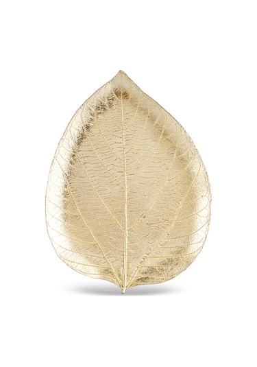 Karaca Leaf Dekoratif Tabak Gold 24x18x2,5 Cm