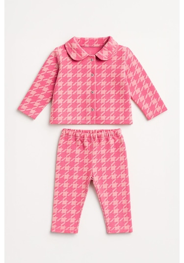 Kız Çocuk Kazayağı Desenli Likralı Alt Üst Takım 3-4 Yaş 8-9 Yaş Pembe Kız Çocuk Kazayağı Desenli Likralı Alt Üst Takım 3-4 Yaş 8-9 Yaş Pembe