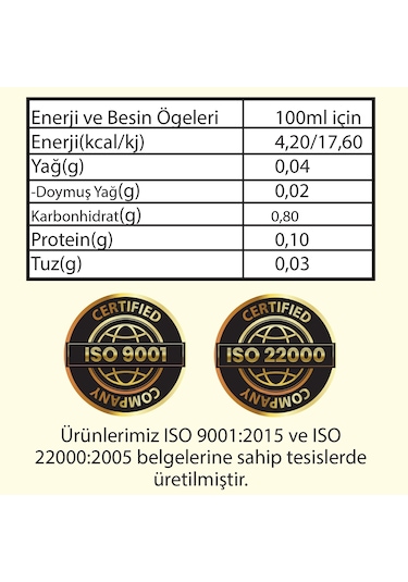 Hanzade Bitkisel Limon Sirkesi 500 ML