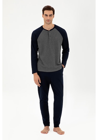 U.s. Polo Assn. Erkek Antrasit Melanj Pijama Takım 50301726-vr081 Antrasit Melanj