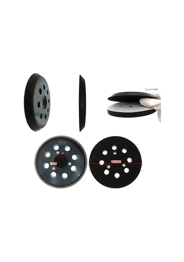 Dofolink 5 İnç Elektrikli Zımpara Diski, 8 Delikli Ve 3 Gözlü Tasarım, Otomatik Yapışkan Kadife Zımparası İle Dayanıklı Taç