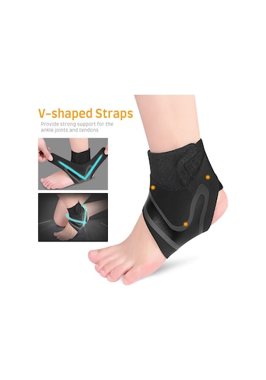 Xindoker Spor Aktivite İçin Baskı Ankle Bilek Koruyucu - Spor Topu, Dağcılık, Enkaz Koruması - İnce Tip - Siyah Xl Sağ 45-48 Numara, 82.5-100 Kg