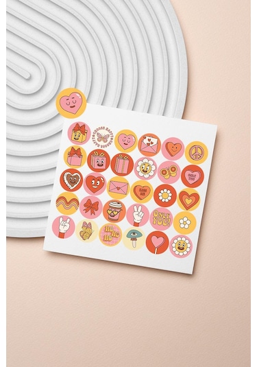 Smile Thank You Paketleme Teşekkür Stickers Çıkartma Pytkstk078
