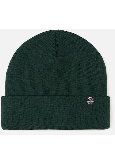 Colins Düz Yeşil Erkek Bere