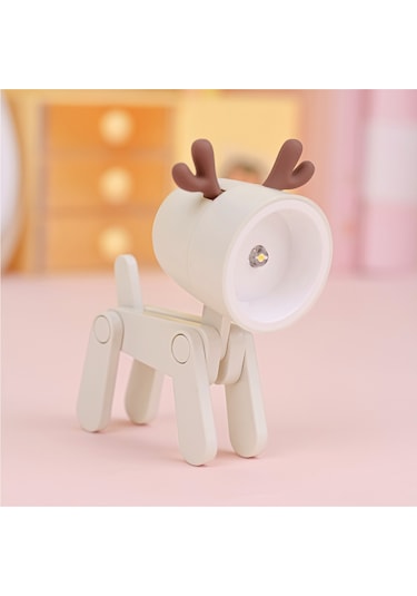 Yystore Gece Lambası Mini Masa Lambası Ktx-505212 Karikatür Evcil Hayvan Şekli Açık Kahverengi