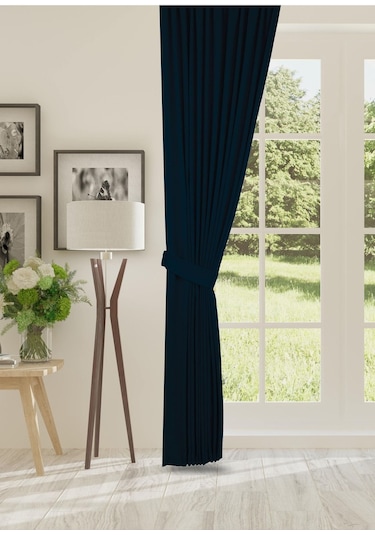 Cheap's Home Petek Dokulu Kadife Dokuma Seyrek 1 X 2 Pileli Fon Perde Koyu Petrol