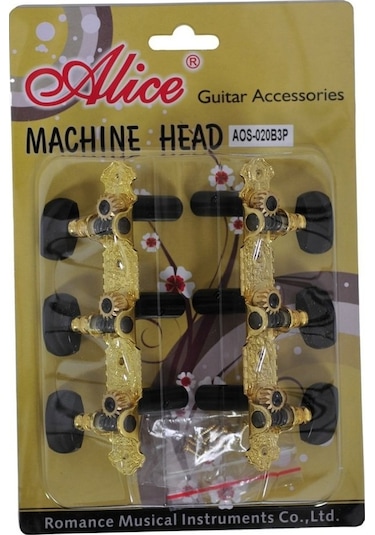 Alice AO-02OB3P Klasik Gitar Burgu Set - Siyah