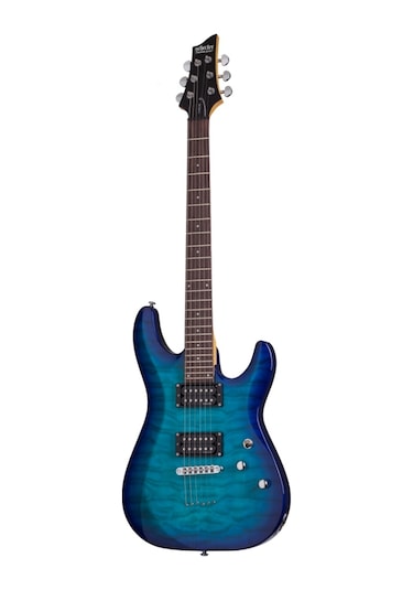 Schecter C-6 Plus Elektro Gitar (Ocean Blue Burst)