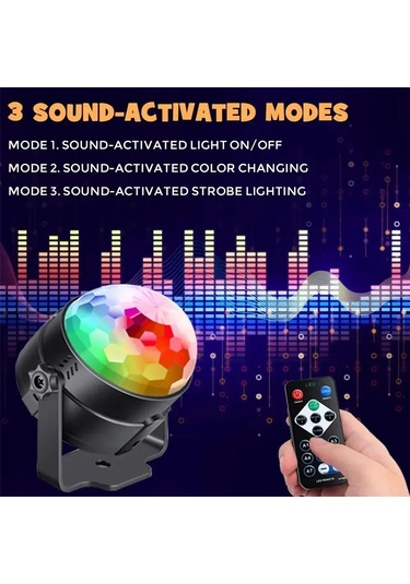 Treasure Led Sahne Disko Işığı Dönen Dj Topu Strobe Uzaktan Ses