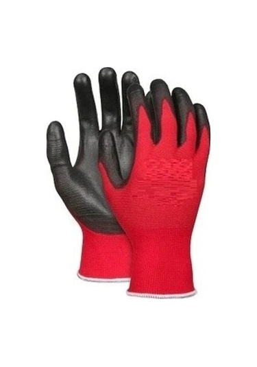 Eli Nitril 007 Iş Eldiveni No:10 Xl 1 Adet Kırmızı-siyah