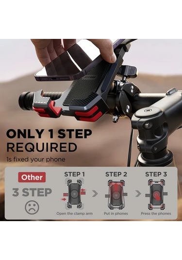 Dashanshop Redblub Motorcycle Bisiklet Scooter Telefon Tutucu 1s Kilitleme 4 7 7 Telefonlar İcin 16 Pro Max 15 14 13