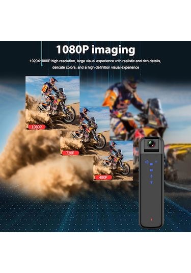 Vkemall Cs05 Wifi Bağlantılı 1080p Mini Kamera, 180 Dönebilir Lens, Gece Görüşü, Bisiklet Aparatı Dahil
