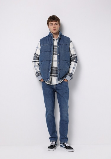 Colins Regular Fit Dik Yaka Çıtçıtlı Astarlı Erkek Mavi Yelek Cl1076649 Q1.v1 Dn43745 Denim Colins Regular Fit Dik Yaka Çıtçıtlı Astarlı Erkek Mavi Yelek Cl1076649 Q1.v1 Dn43745 Denim