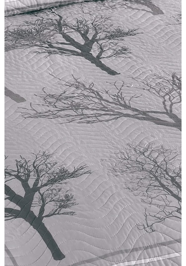 Örtüm Palmira Çift Kişilik Kapitone Yatak Örtüsü Takımı - Gri