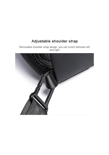 Ebitda Bange Outdoor Usb Şarj Portlu Tek Omuz Çantası Siyah 19x8x30cm 0.57kg Kapasiteli Oxford Bezi Siyah