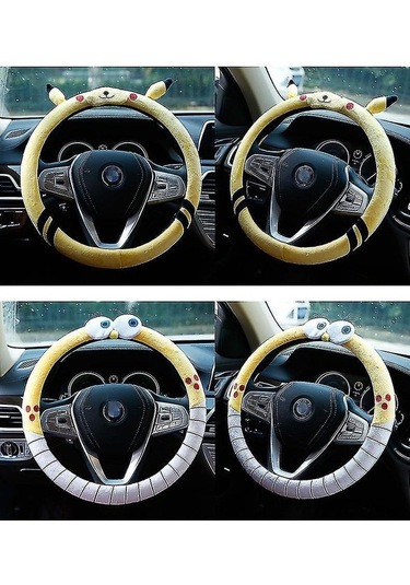 Novahub Yaratıcı Karakterli Yumuşak Direksiyon Kılıfı - Kolay Takılır, Kaymaz, Emici, Isıtıcı, 38x38cm, Araba Direksiyonu İçin Diğer