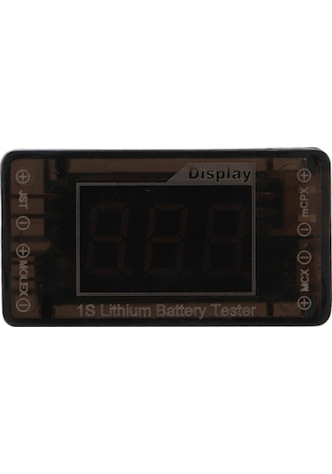 Fosenze 1s Lipo/life/lihv Pil Voltaj Test Cihazı - 4 Farklı Arayüz Jst/molex/mcpx/mcx - 0.36 İnç Kırmızı Ekran - Polarity Koruma Aok-041