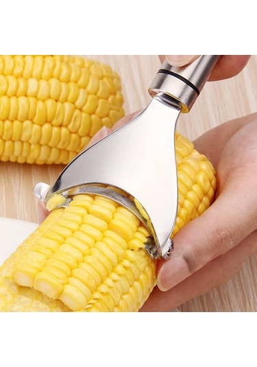 Homyl Mutfak Mısır Koçanı Striptizci Kesici Soyucu Harman Gümüş