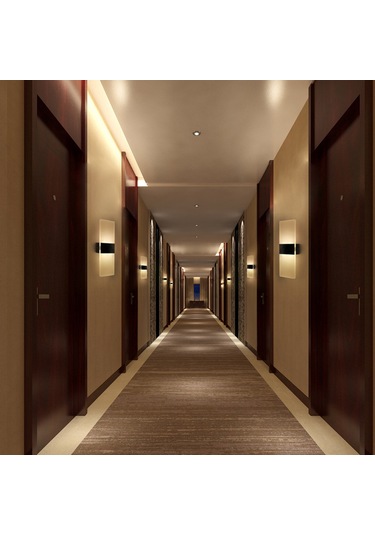 Shineyee Altın Açık Beyaz Dik Açı Led Duvar Lambası - Yatak Odası Mutfak Otel Koridor Dekoratif Işık Gümüş