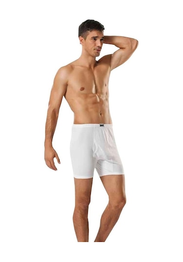 6 Adet Tutku Penye Boxer Erkek Boxer Beyaz