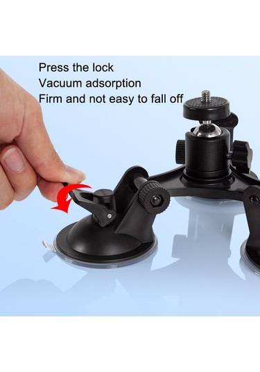 Wondernest Araba Genel Amaçlı Vakumlu Araç Braketi, Ptz + Gopro Vida İle Sabit Cam Video Çekim Tabanı Çok Renkli