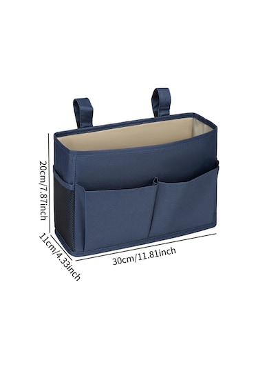 Homyl Dergi Için Başucu Caddy Asılı Yatak Düzenleyici Hafif Lacivert