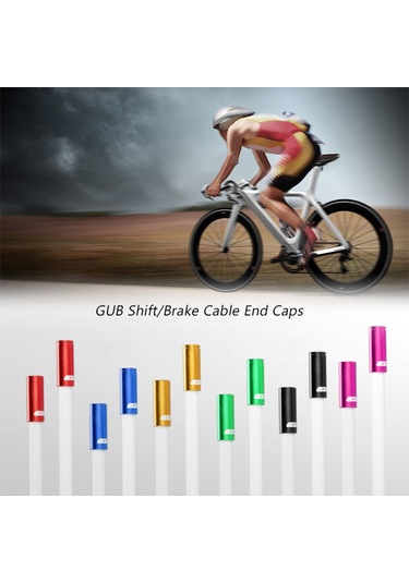 Gub 100pcs 4mm / 5mm Alüminyum Alaşım Bisiklet Attırıcı Y4452b-4 Siyah Siyah