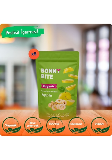 Kurutulmuş Çıtır Elma Atıştırmalığı 5'li Paket 18gr 5 Diğer