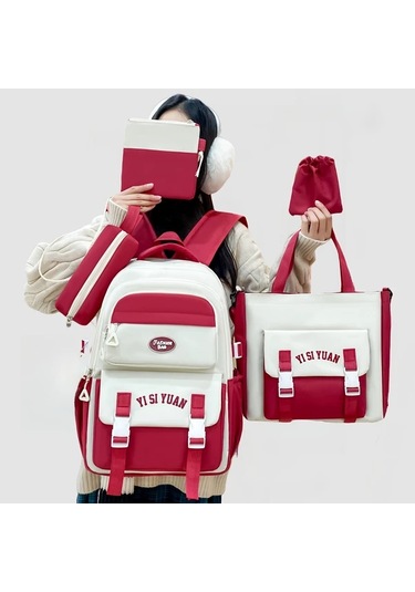 Honeybeeshop Kahverengi Kanvas Preppy Tarzı Pratik Hafif Sırt Çantası Seyahat Alışveriş Ve İş İçin Kahverengi