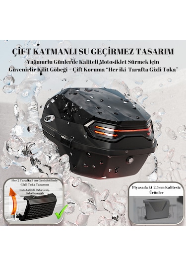 Wheelıe Xt08-b 32 Litre Motosiklet Arka Çanta Siyah