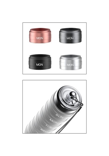 Suntek Magideal Günlük Hap Kutusu Mühürlü 7 Bölmeli Kamp Gül-altın