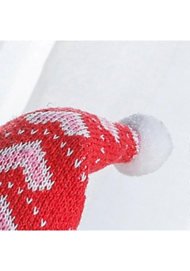 Parlayan Kuş Dekoru Ayakta Hayvan Bebek Heykeli Pencere Süsleri Tatil Kırmızısı