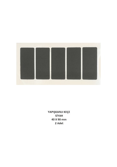 Zemin Koruyucu, 40x90 mm Keçe, Siyah (2 Adet)