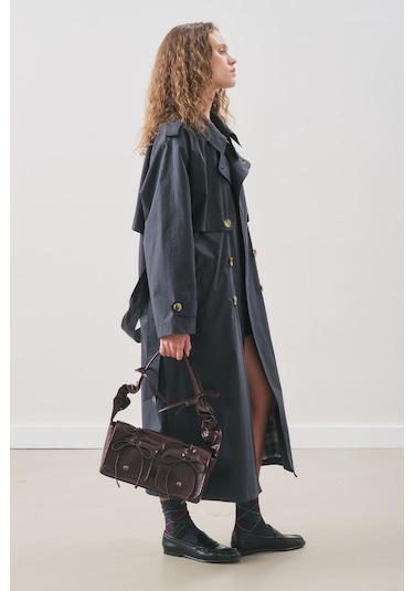 Zurıch Oversıze Trençkot Lacivert Lacivert