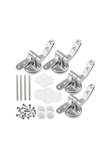 Didadodo Lebıhmurah Bf1579 2 Çift Klozet Menteşesi, Ahşap Reçine Kapaklar İçin Yedek Parça, Armatürlerahşap Reçine Kapaklar Gümüş