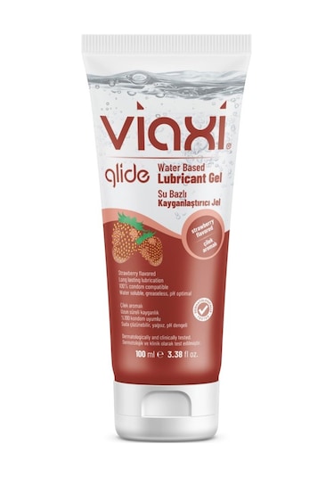 Viaxi Glide Su Bazlı Kayganlaştırıcı Jel Çilek Aromalı 100 ML