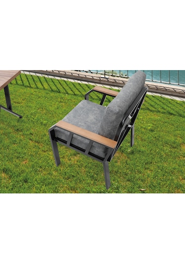 Tu Tienda 2+1+1 Demonte Bahçe,balkon Takımı,gri Gri