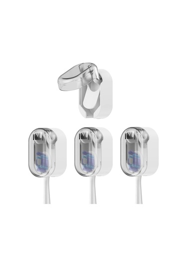 Diş Fırçası Tutucu 4'lü Paket, Toz Geçirmez Elektrikli Diş Fırçası Tutucu Duvara Monte Kendinden Yapışkanlı Diş Fırçası Tutucu Diğer