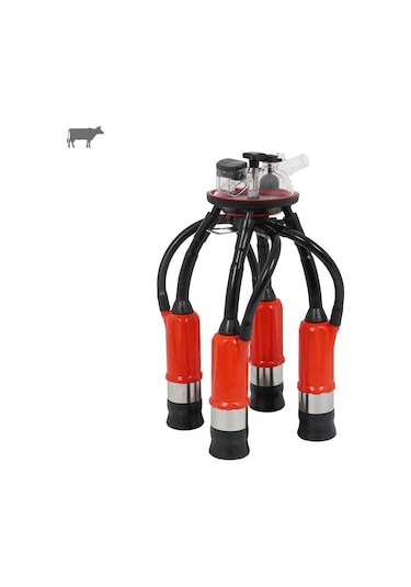 Melasty Süt Sağma Makinesi 240 Cc Sağım Demeti Kırmızı Plastik Kılıflı