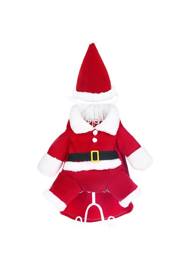 Xindoker Kışlık Noel Temalı Köpek Kıyafeti - Rüzgar Geçirmez Polar Kumaş, Ayarlanabilir Bel