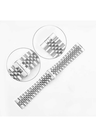 Ardemix Gear S3 Uyumlu Krd-36 22mm Metal Kordon-gümüş