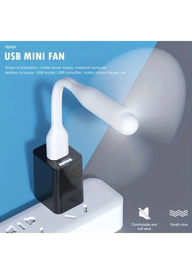 Taşınabilir Usb Masaüstü Fan Sessiz Ve Soğuk Pil Gerekmez Usb Fan Taşınabilir Green 5pcs Diğer