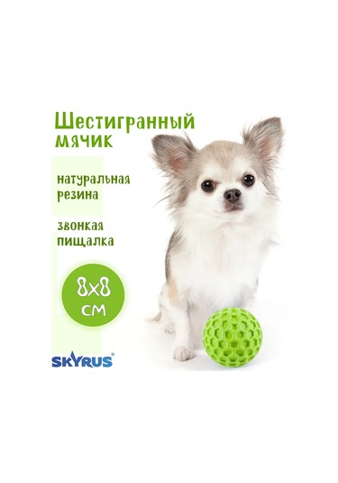 Skyrus Köpekler İçin Altıgen Kauçuk Top 8x8x8cm 210526193