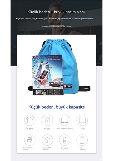 İpli Sırtçantası Öğrenci Rahat Sırtçantası Da Bisiklet Çıkspor Büyük Kapasiteli Naylon Sırtçantası Siyah