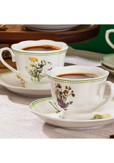 Perotti Secret Garden 6 Kişilik 12 Parça Porselen Fincan Takımı