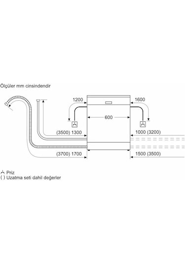 Siemens SN23HY62MT 6 Programlı 14 Kişilik Bulaşık Makinesi