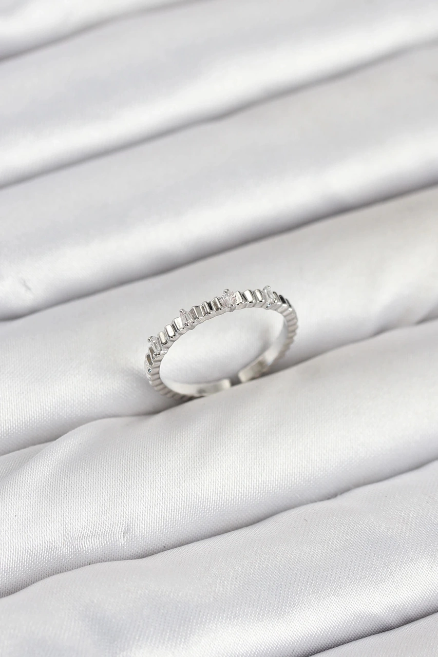 Dodes Dodes Pirinç Gümüş Renk Lazer Kesim Kadın Yüzük Tg27byk3893 Çok Renkli