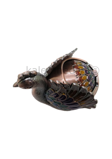 Swarovski Taşlı Tavus Kuşu Masaüstü Küllük - Gizli Hazneli Masaüs